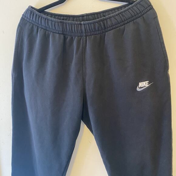 Nike Men L Sweatpants Jogger Black Athletic Active Outdoor Hiking Pants Y2K Logo - Picture 1 of 11